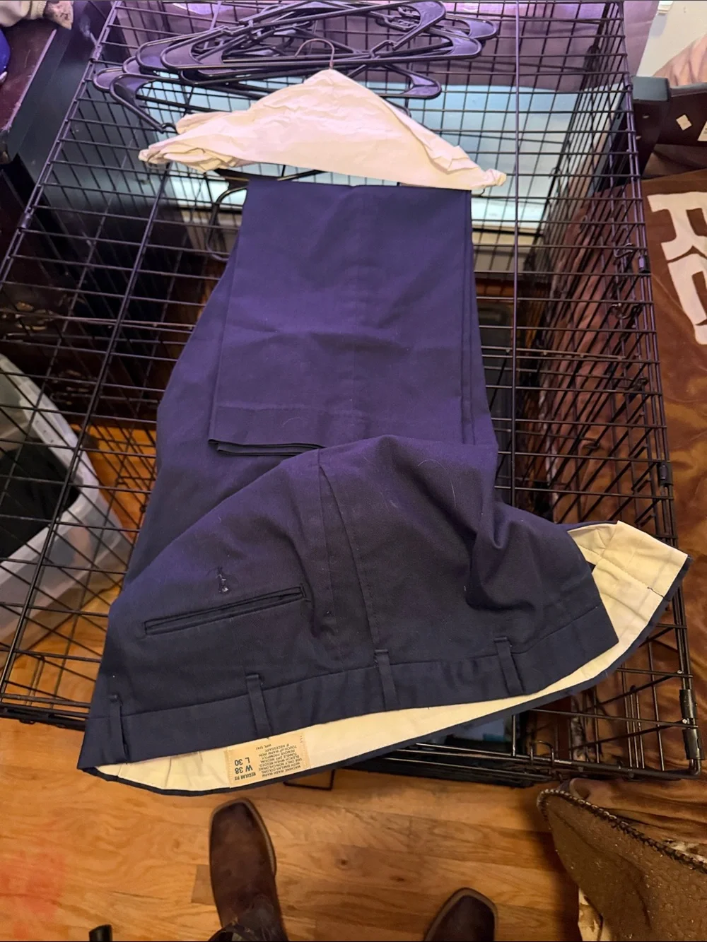 Banana Republic Men's Dark Blue Dress Pants